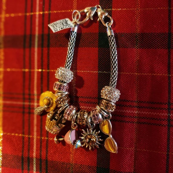 Brighton Silver and Pink Charm Bracelet - Picture 5 of 5